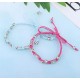 6 Pcs Summer Beach Surfer Anklet Bracelets For Women Men Adjustable Handmade Braided Rope Charms Boho String Bracelets